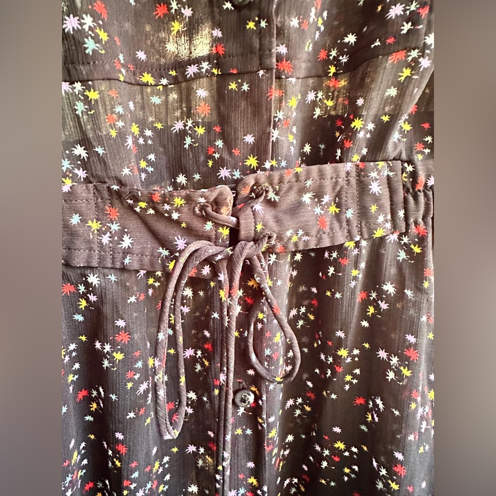 Uniqlo Black Dress with Colorful Starburst Pattern